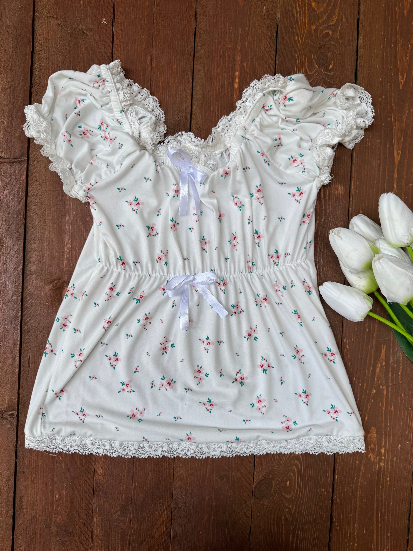 BlushBloom Off-Shoulder Pajama Set