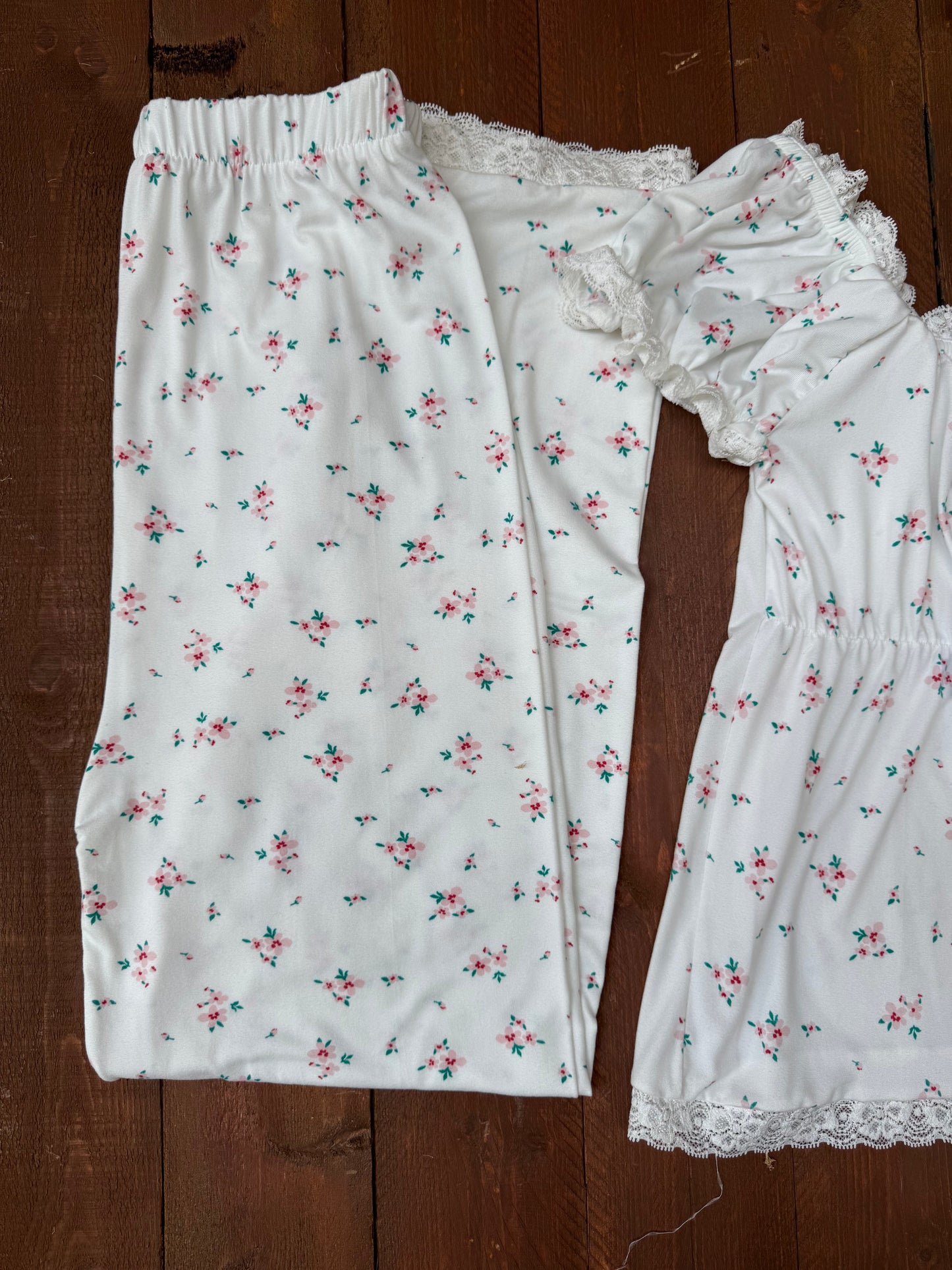 BlushBloom Off-Shoulder Pajama Set