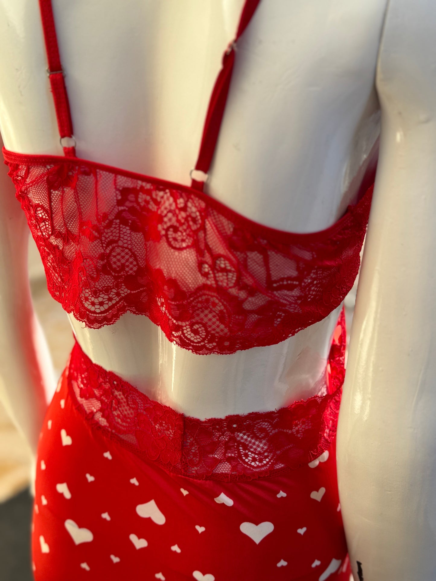 Premium Heart Print Casual Dress