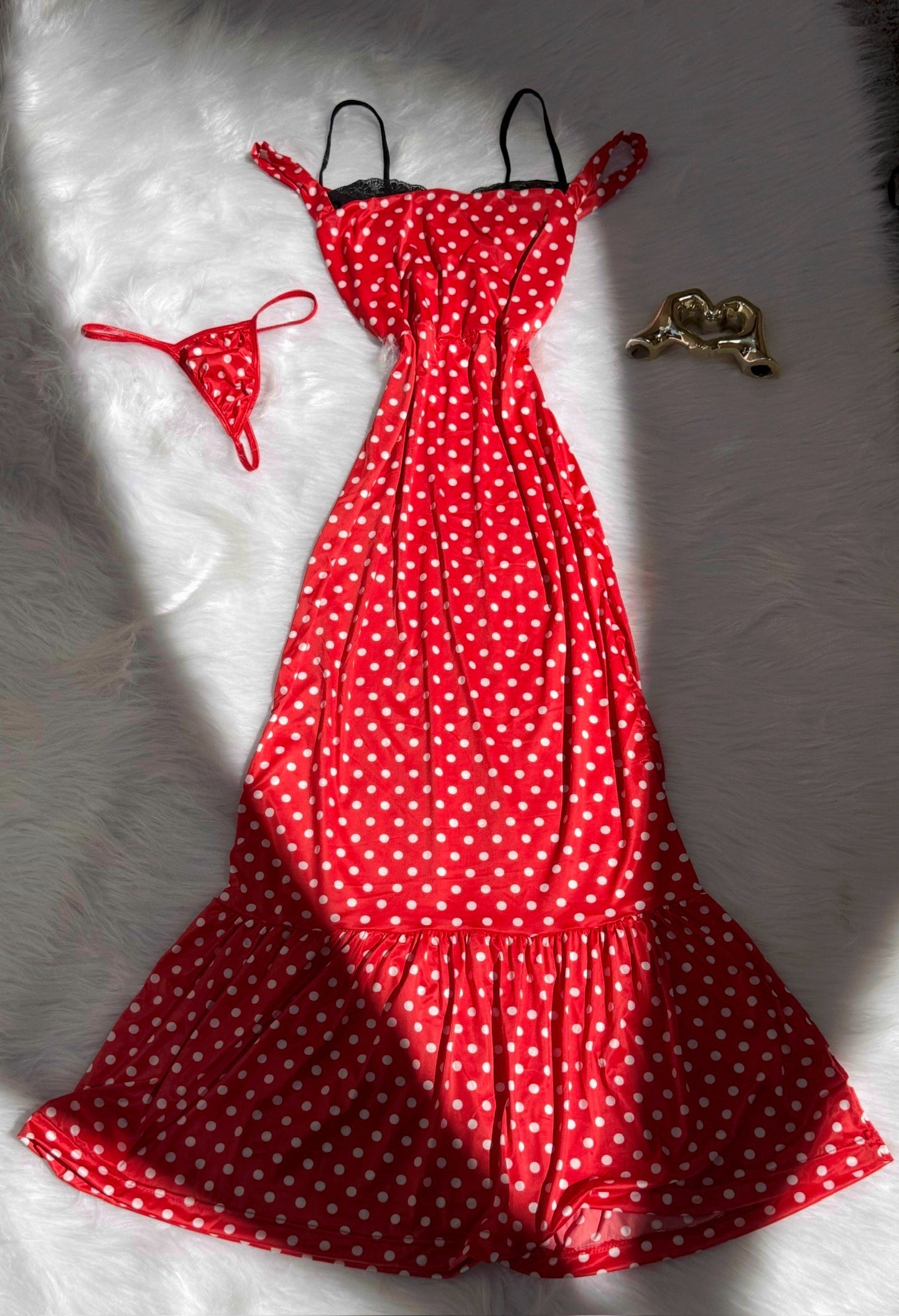 Polka Dot Layered Dress Set – 2 Piece