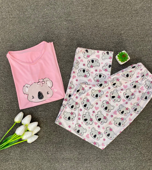 Teddy Bear Cotton Pajama Set – Women’s